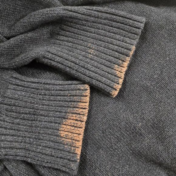 Banana Republic Blue Wool Blend Pockets Full Zip Cardigan Sweater Mens M Preppy - Picture 4 of 10